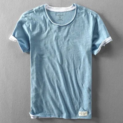 Summer Fashion Men's Japan Style Bamboo Cotton Solid Color Short Sleeve T-Shirt Male Casual Simple Soft Thin White Tee Tshirts - StepByStepNow