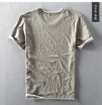 Summer Fashion Men's Japan Style Bamboo Cotton Solid Color Short Sleeve T-Shirt Male Casual Simple Soft Thin White Tee Tshirts - StepByStepNow