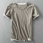 Summer Fashion Men's Japan Style Bamboo Cotton Solid Color Short Sleeve T-Shirt Male Casual Simple Soft Thin White Tee Tshirts - StepByStepNow