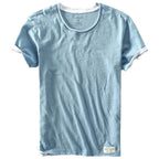 Summer Fashion Men's Japan Style Bamboo Cotton Solid Color Short Sleeve T-Shirt Male Casual Simple Soft Thin White Tee Tshirts - StepByStepNow