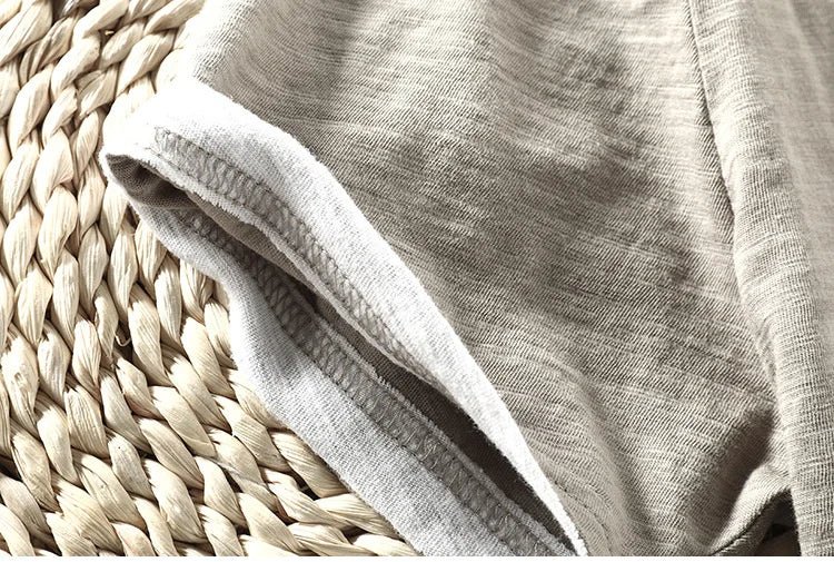 Summer Fashion Men's Japan Style Bamboo Cotton Solid Color Short Sleeve T-Shirt Male Casual Simple Soft Thin White Tee Tshirts - StepByStepNow