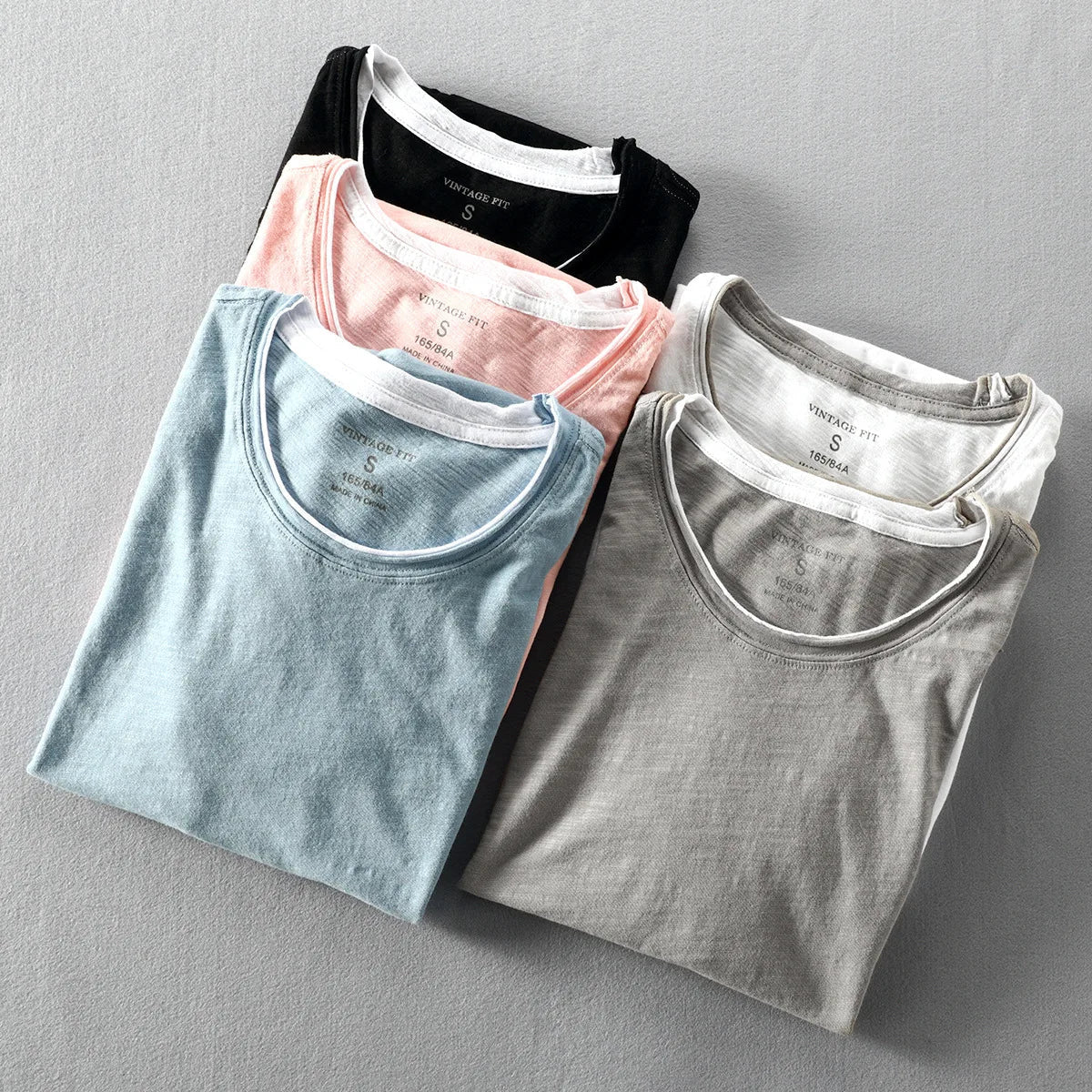 Summer Fashion Men's Japan Style Bamboo Cotton Solid Color Short Sleeve T-Shirt Male Casual Simple Soft Thin White Tee Tshirts - StepByStepNow