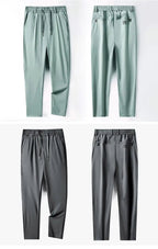 Summer Ice Silk Men Breathable Sweatpants Streetwear Fashion Koreon Elastic Waist Thin Quick Dry Sports Joggers Casual Trousers - StepByStepNow