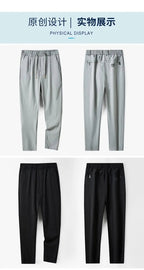 Summer Ice Silk Men Breathable Sweatpants Streetwear Fashion Koreon Elastic Waist Thin Quick Dry Sports Joggers Casual Trousers - StepByStepNow
