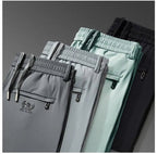 Summer Ice Silk Men Breathable Sweatpants Streetwear Fashion Koreon Elastic Waist Thin Quick Dry Sports Joggers Casual Trousers - StepByStepNow
