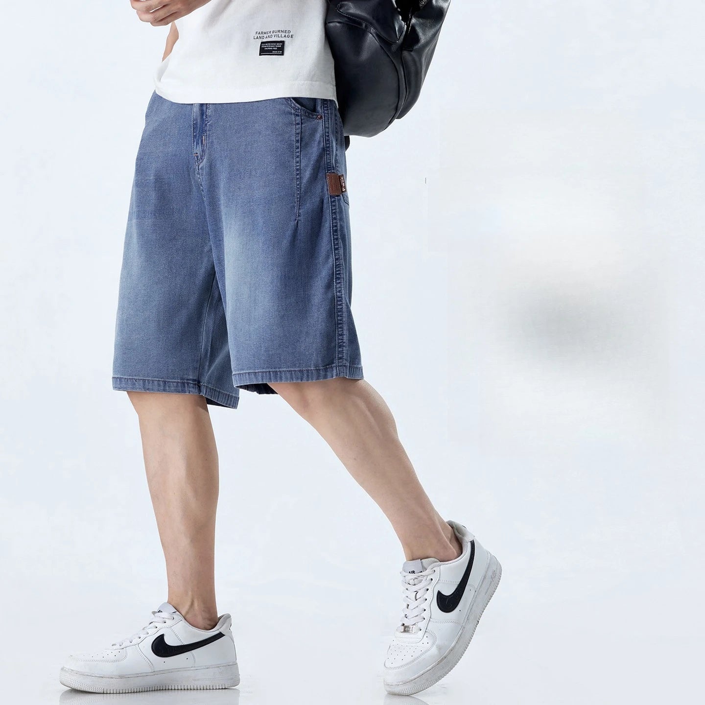 Shorts in tessuto Lyocell estivo da uomo, casuale e comodo con design di strada a cinque tasche - StepByStepNow