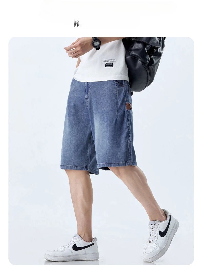 Shorts in tessuto Lyocell estivo da uomo, casuale e comodo con design di strada a cinque tasche - StepByStepNow