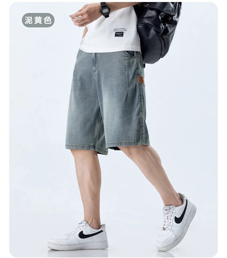 Shorts in tessuto Lyocell estivo da uomo, casuale e comodo con design di strada a cinque tasche - StepByStepNow