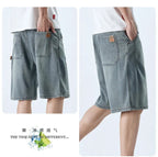 Shorts in tessuto Lyocell estivo da uomo, casuale e comodo con design di strada a cinque tasche - StepByStepNow