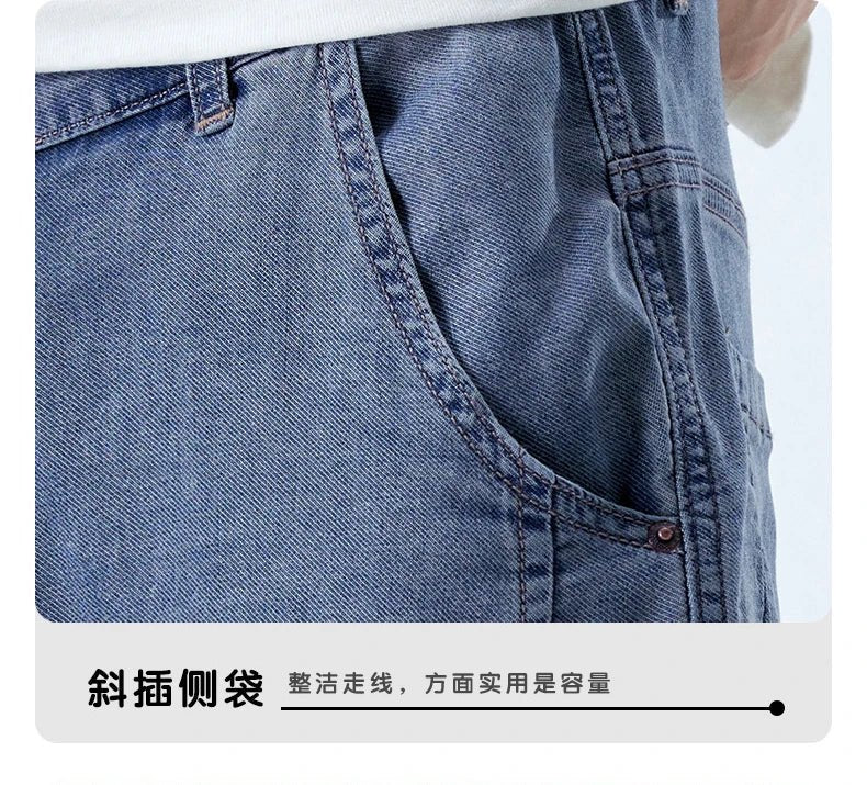 Shorts in tessuto Lyocell estivo da uomo, casuale e comodo con design di strada a cinque tasche - StepByStepNow