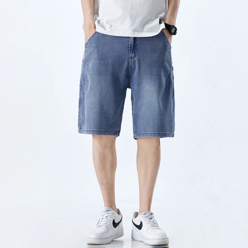 Shorts in tessuto Lyocell estivo da uomo, casuale e comodo con design di strada a cinque tasche - StepByStepNow
