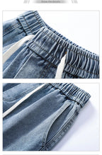 Summer Men's Denim Shorts Retro Fashion Elastic Waist Loose Straight Leg Large Pocket Shorts Brand Men's Clothing Casual Pants - StepByStepNow
