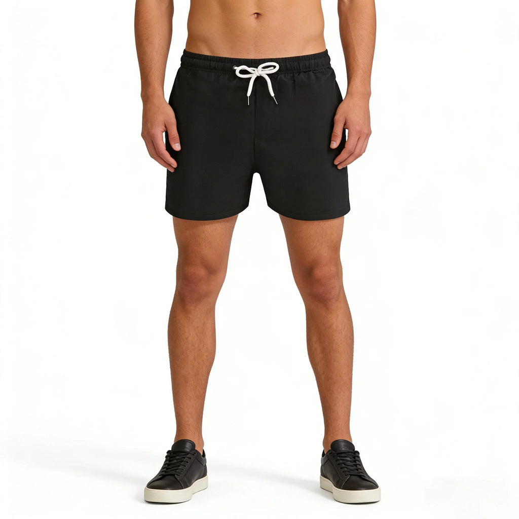 Summer men's drawstring casual sports shorts - bright color five-pocket pants with internal breathable mesh lining - beach pants - StepByStepNow
