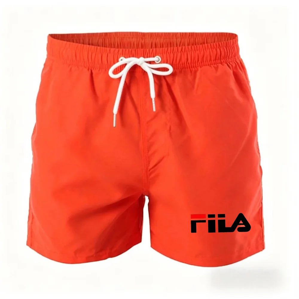 Summer men's drawstring casual sports shorts - bright color five-pocket pants with internal breathable mesh lining - beach pants - StepByStepNow
