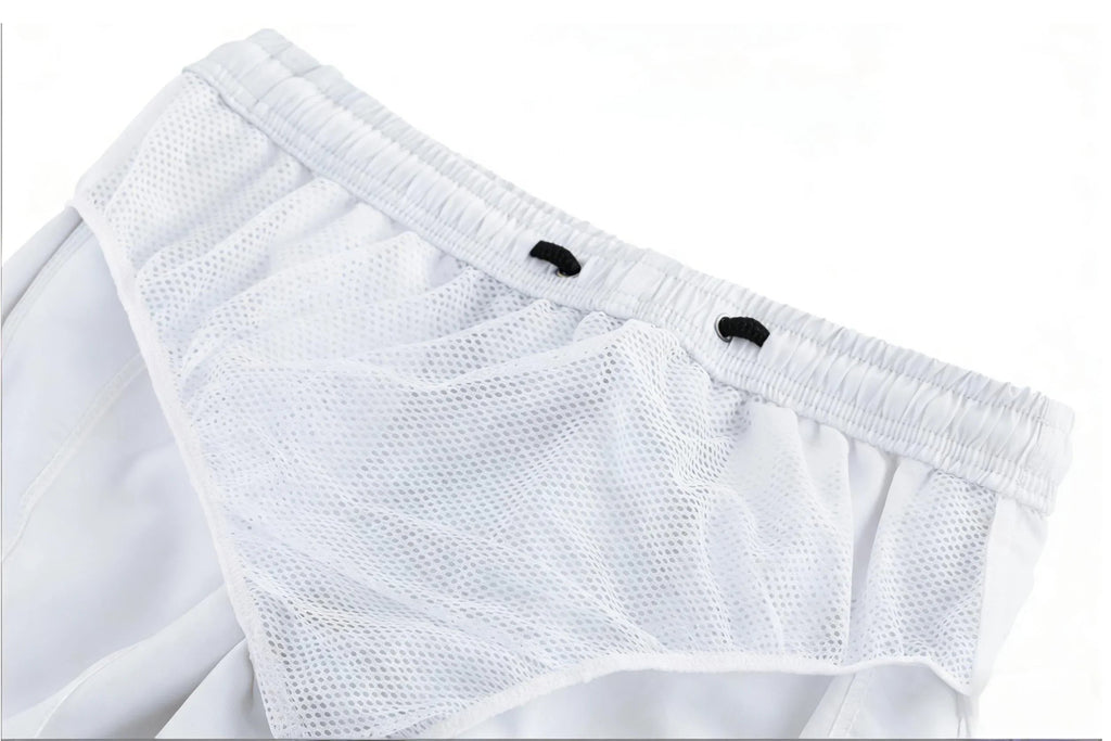 Summer men's drawstring casual sports shorts - bright color five-pocket pants with internal breathable mesh lining - beach pants - StepByStepNow