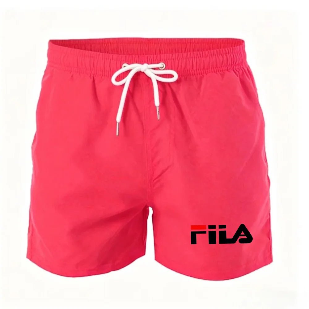 Summer men's drawstring casual sports shorts - bright color five-pocket pants with internal breathable mesh lining - beach pants - StepByStepNow