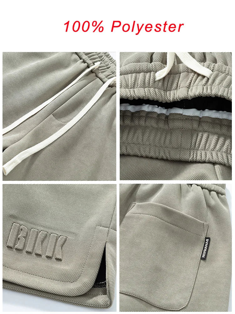 Summer Men's Sport Shorts Knee - Length Straight Loose Short Pants Streetwear Drawstring Knitted Sweat Casual Shorts Big Size 8XL - StepByStepNow