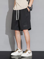 Summer Men's Sport Shorts Knee - Length Straight Loose Short Pants Streetwear Drawstring Knitted Sweat Casual Shorts Big Size 8XL - StepByStepNow