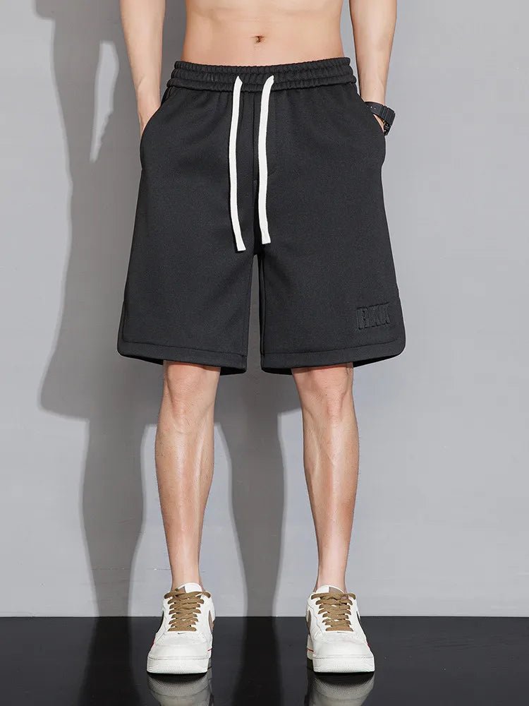 Summer Men's Sport Shorts Knee - Length Straight Loose Short Pants Streetwear Drawstring Knitted Sweat Casual Shorts Big Size 8XL - StepByStepNow
