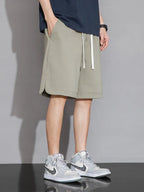 Summer Men's Sport Shorts Knee - Length Straight Loose Short Pants Streetwear Drawstring Knitted Sweat Casual Shorts Big Size 8XL - StepByStepNow