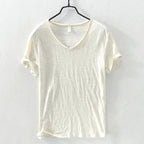Summer New 100% Cotton T-shirt Men V - neck Solid Color Casual T Shirt Basic Tees Plus Size Short Sleeve Tops Y2449 - StepByStepNow
