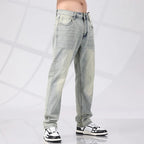 Jeans dritti blu retro estivi per uomo: casual e trendy! - StepByStepNow