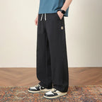 Summer New Outdoor Ice Silk Casual Pants Men Quick Drying Elastic Waist Straight Leg Thin Trousers Male 4XL Brand Clothin - StepByStepNow