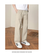 Summer New Outdoor Ice Silk Casual Pants Men Quick Drying Elastic Waist Straight Leg Thin Trousers Male 4XL Brand Clothin - StepByStepNow