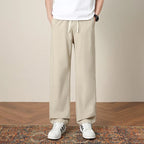 Summer New Outdoor Ice Silk Casual Pants Men Quick Drying Elastic Waist Straight Leg Thin Trousers Male 4XL Brand Clothin - StepByStepNow