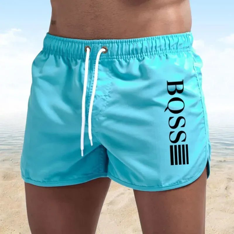 Summer Shorts Men Fast Drying Swim Shorts Breathable Net Fast Drying Surf Beach Pants Men's Fitness Pants Elastic Waist Shorts M - StepByStepNow