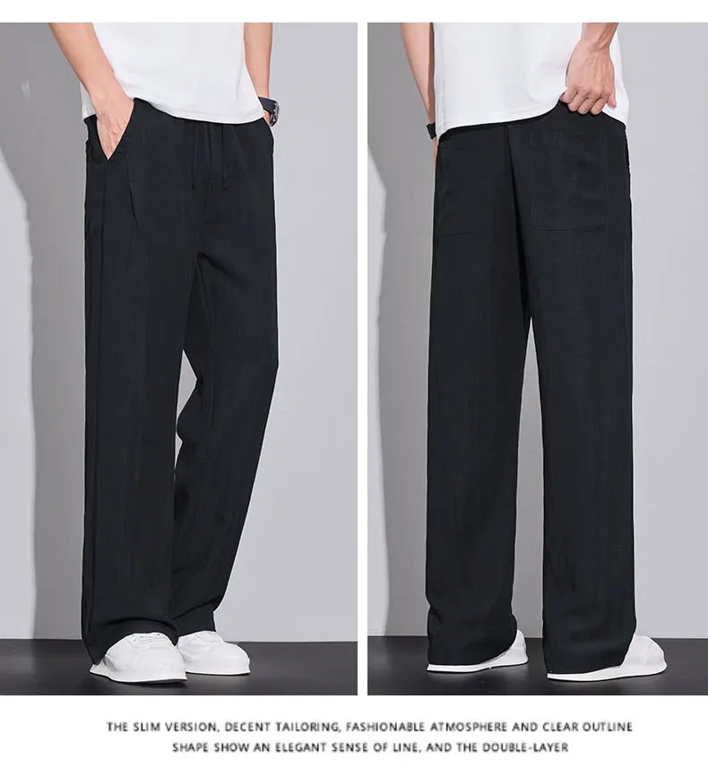 Pantaloni estivi in tessuto leggero e confortevole per uomo: casual da jogging e traspiranti - StepByStepNow
