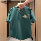 Supzoom New Arrival Summer Top Fashion Printed Butterfly Short O - neck Casual Hip Hop Heavy Texture Cotton Ins Loose Men Tshirt - StepByStepNow