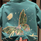 Supzoom New Arrival Summer Top Fashion Printed Butterfly Short O - neck Casual Hip Hop Heavy Texture Cotton Ins Loose Men Tshirt - StepByStepNow
