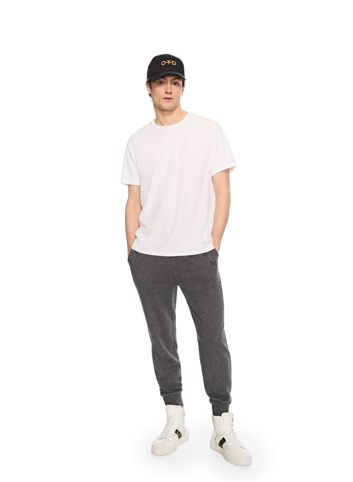 Sweatpant With Sweater - Rib Knit Cuff (Charcoal Heather) - StepByStep