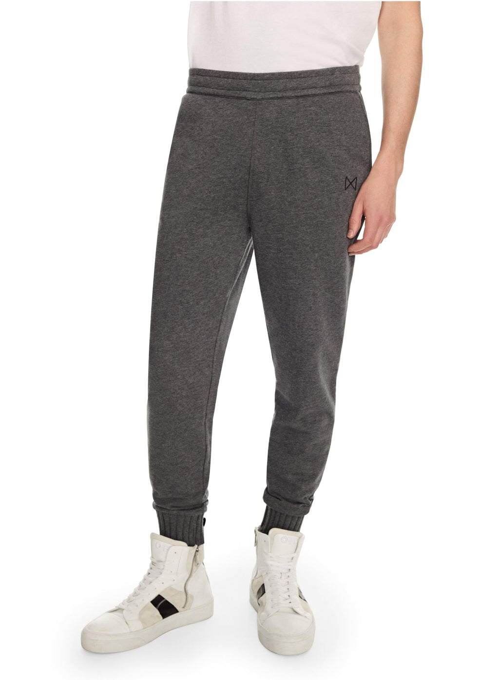 Sweatpant With Sweater - Rib Knit Cuff (Charcoal Heather) - StepByStep