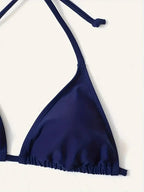 Women’s Blue Triangle Bikini — Image 2