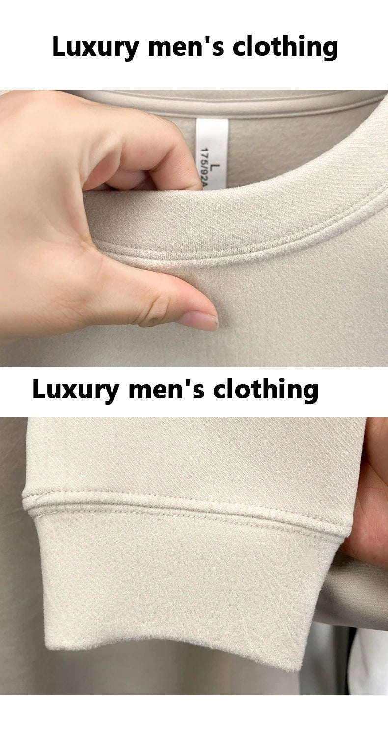 T-shirt a maniche lunghe di marca di lusso da uomo autunno Paul trendy squisito pony ricamo pullover allentato casual girocollo felpa - StepByStepNow