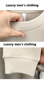 T-shirt a maniche lunghe di marca di lusso da uomo autunno Paul trendy squisito pony ricamo pullover allentato casual girocollo felpa - StepByStepNow