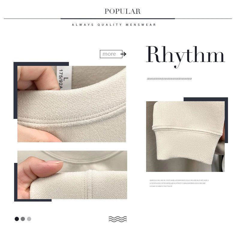 T-shirt a maniche lunghe di marca di lusso da uomo autunno Paul trendy squisito pony ricamo pullover allentato casual girocollo felpa - StepByStepNow