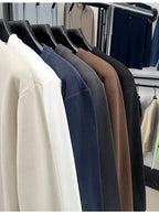 T-shirt a maniche lunghe di marca di lusso da uomo autunno Paul trendy squisito pony ricamo pullover allentato casual girocollo felpa - StepByStepNow