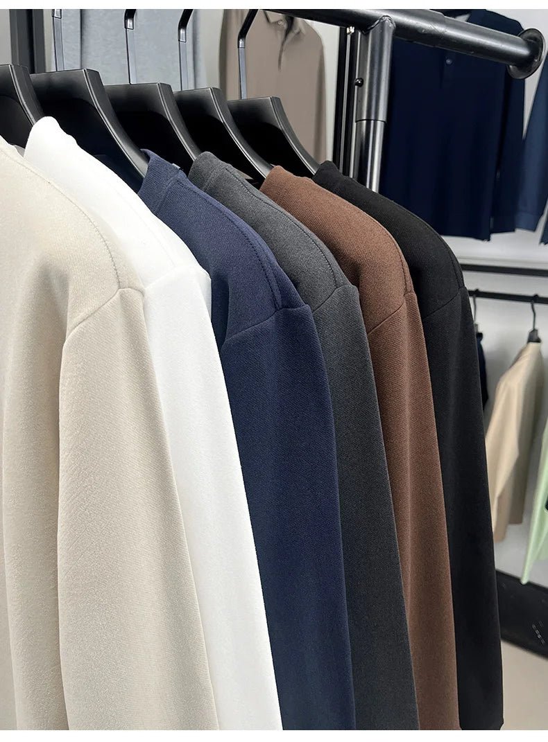 T-shirt a maniche lunghe di marca di lusso da uomo autunno Paul trendy squisito pony ricamo pullover allentato casual girocollo felpa - StepByStepNow