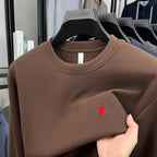 T-shirt a maniche lunghe di marca di lusso da uomo autunno Paul trendy squisito pony ricamo pullover allentato casual girocollo felpa - StepByStepNow