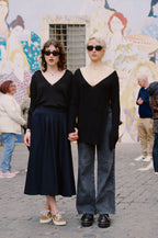 T-shirt con scollo a V e spacco laterale - Saffo - StepByStep