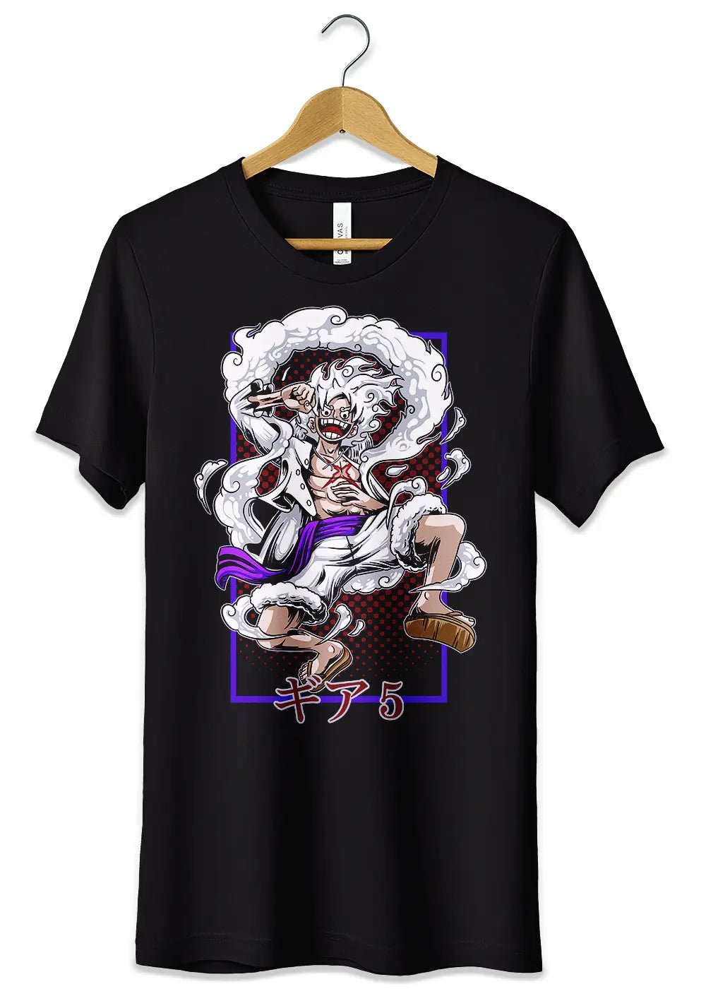 T-Shirt Maglietta Anime Monkey D Luffy Rubber Gear 5 One Piece - StepByStep