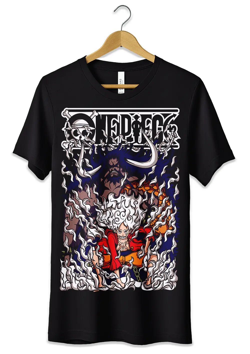 T-Shirt Maglietta Anime Monkey D Luffy Rubber Gear 5 VS Kaido One Piece - StepByStep