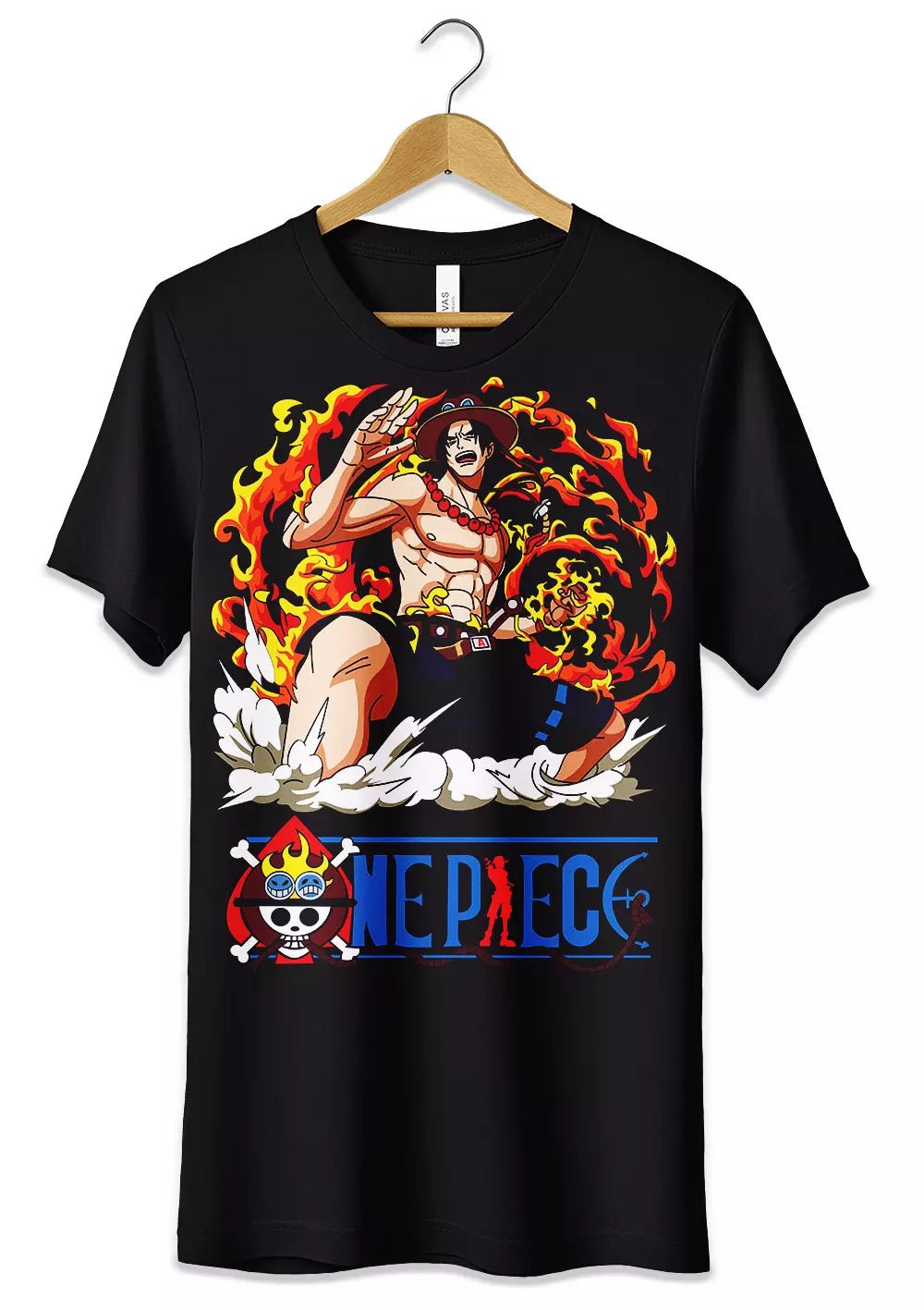 T-Shirt Maglietta Anime Pugno di fuoco Portuguese D. Ace One Piece - StepByStep