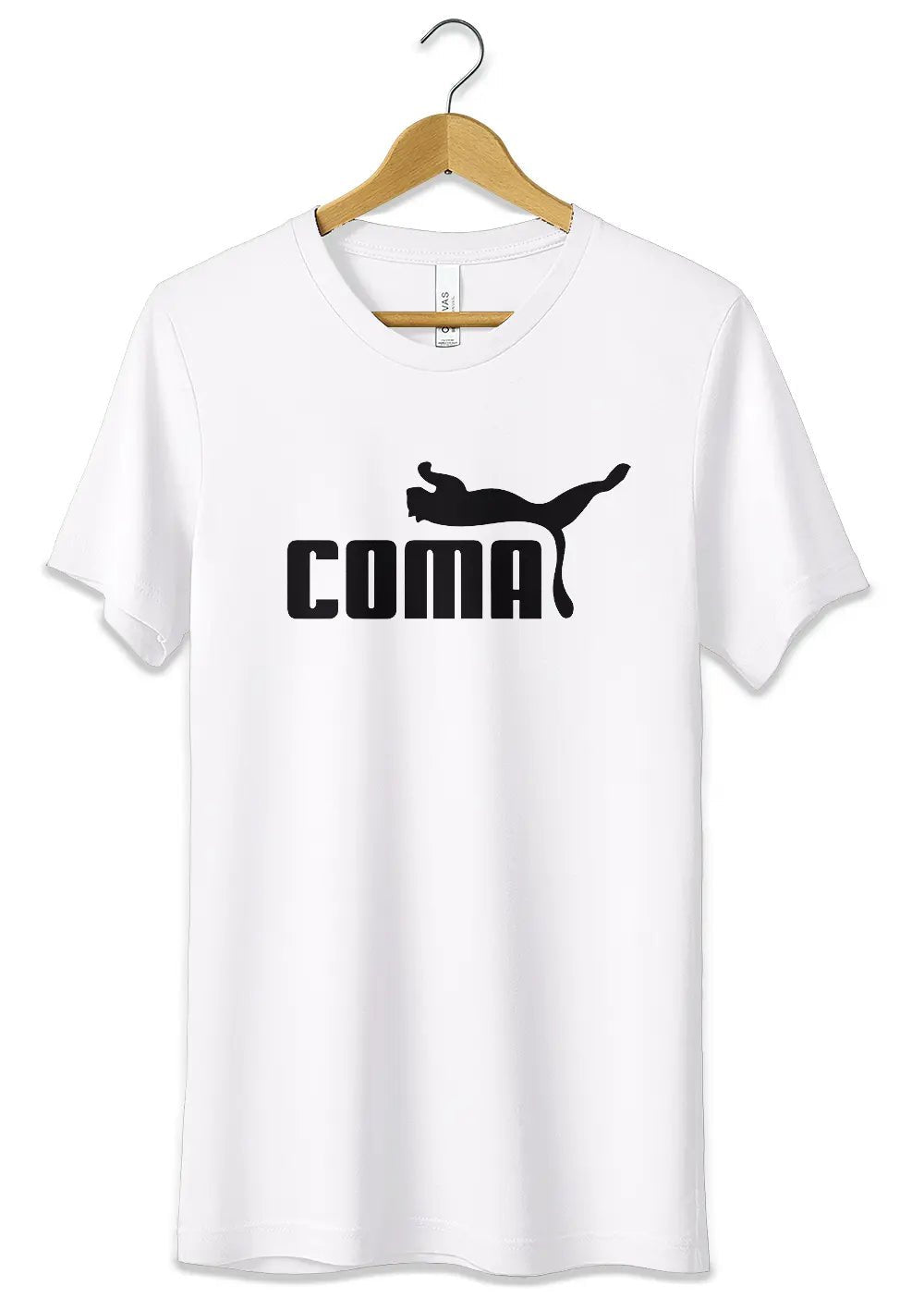 T-Shirt Maglietta Divertente Coma Logo Fake Puma Ironico - StepByStep