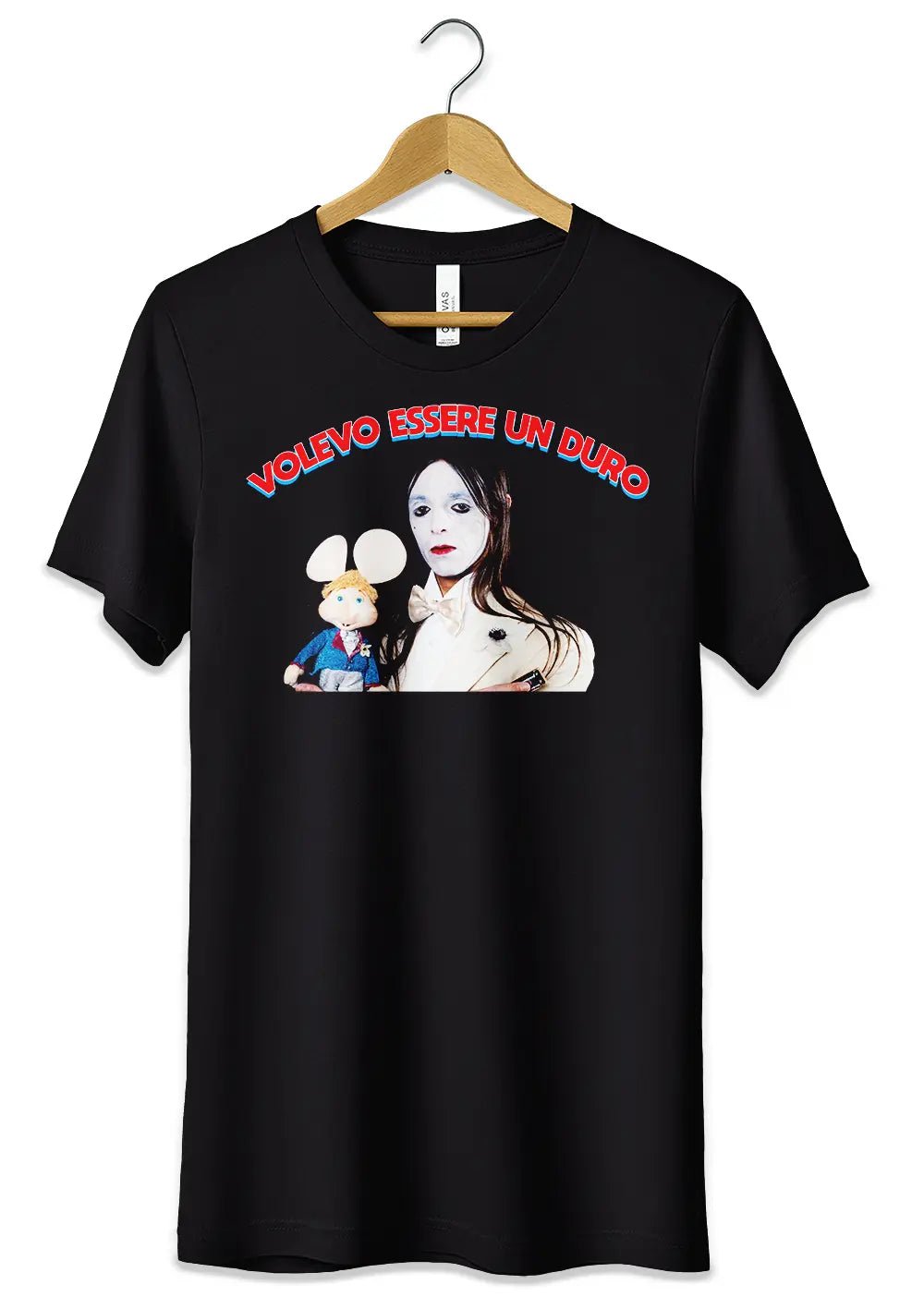 T-Shirt Maglietta Lucio Corsi e Topo Gigio Volevo essere un Duro - StepByStep