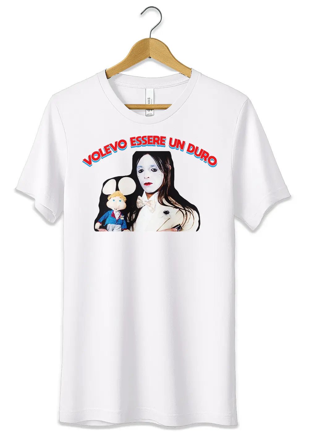 T-Shirt Maglietta Lucio Corsi e Topo Gigio Volevo essere un Duro - StepByStep