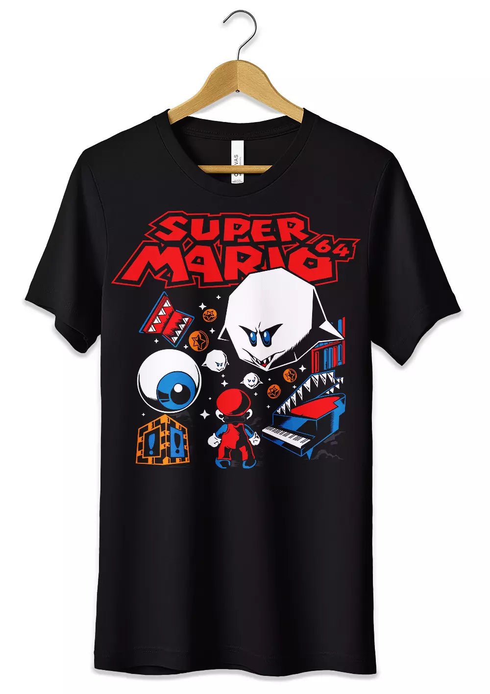 T-Shirt Maglietta Videogames Super Mario Nintendo 64 - StepByStep